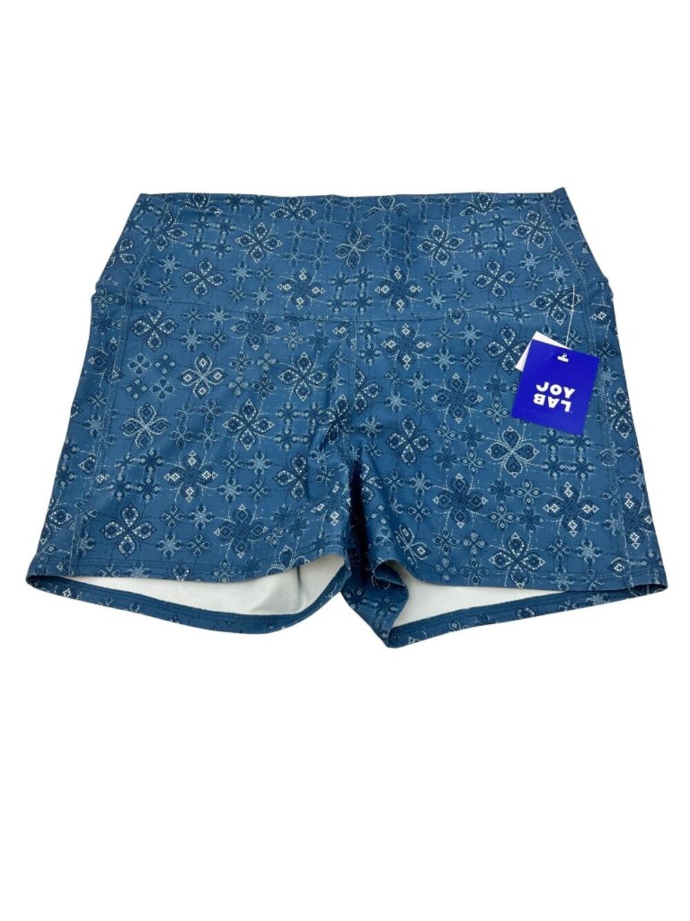 JoyLab Women’s Active Shorts Moisture Wicking Pull On Blue/White Print XXL New
